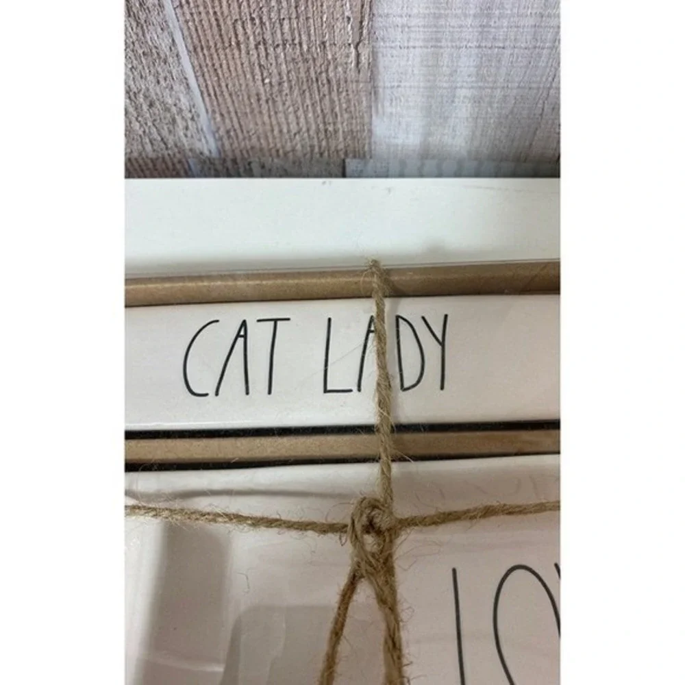 Rae Dunn Cat Lady Desk Plaque&Love‎ Tray